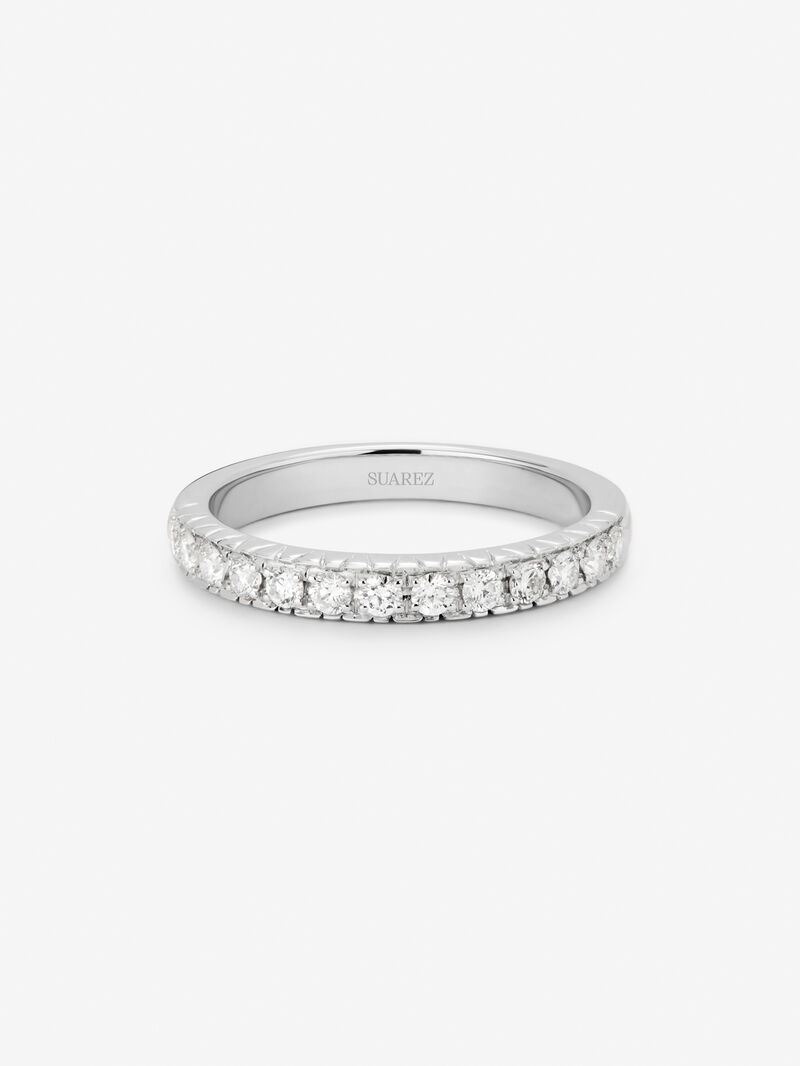 Half ring in 18K white gold with 13 brilliant-cut diamonds with a total of 0.27 cts image number 2