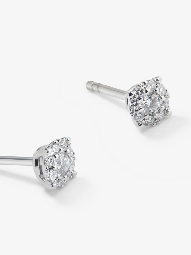 18kt white gold earrings with diamonds image number 2