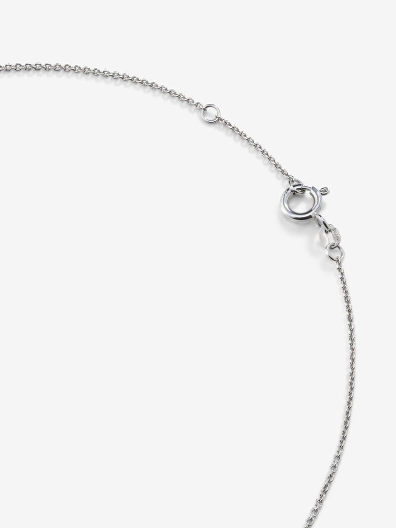 18k white gold pendant necklace with Akoya pearl and diamonds. image number 6