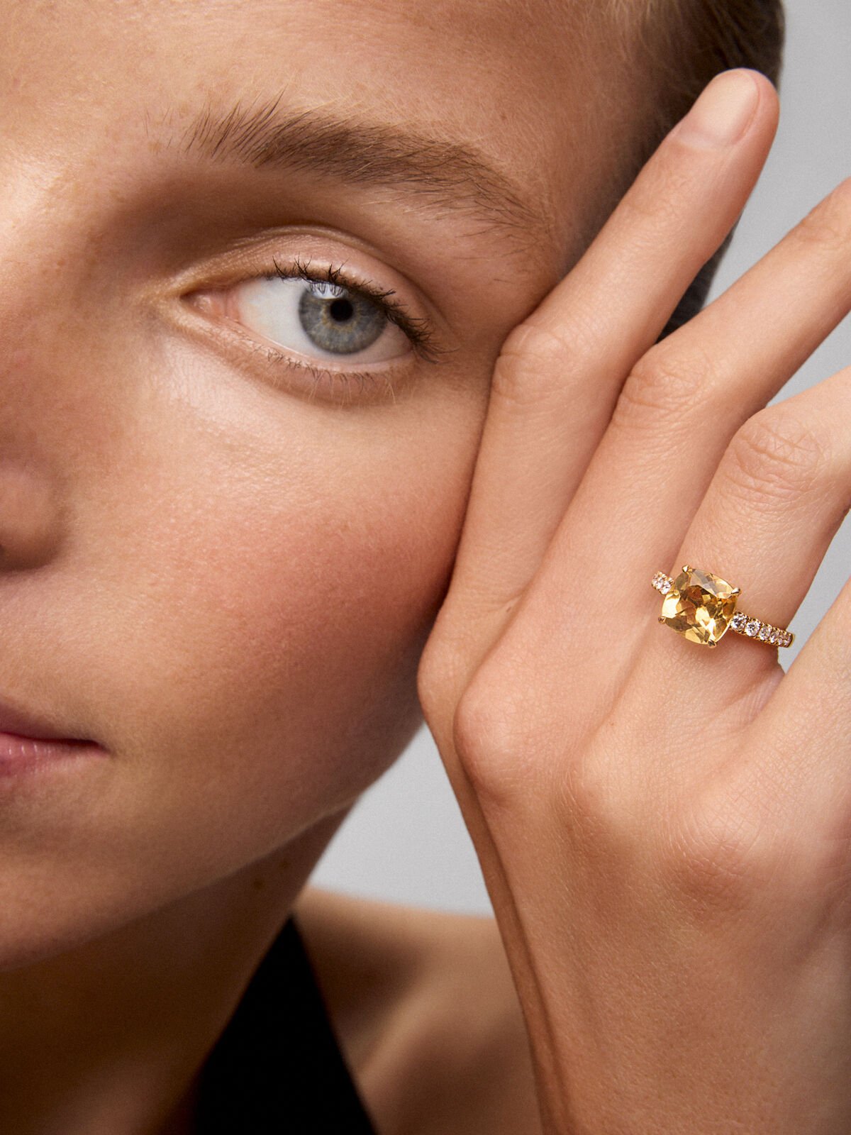 Citrine cushion cut ring discount