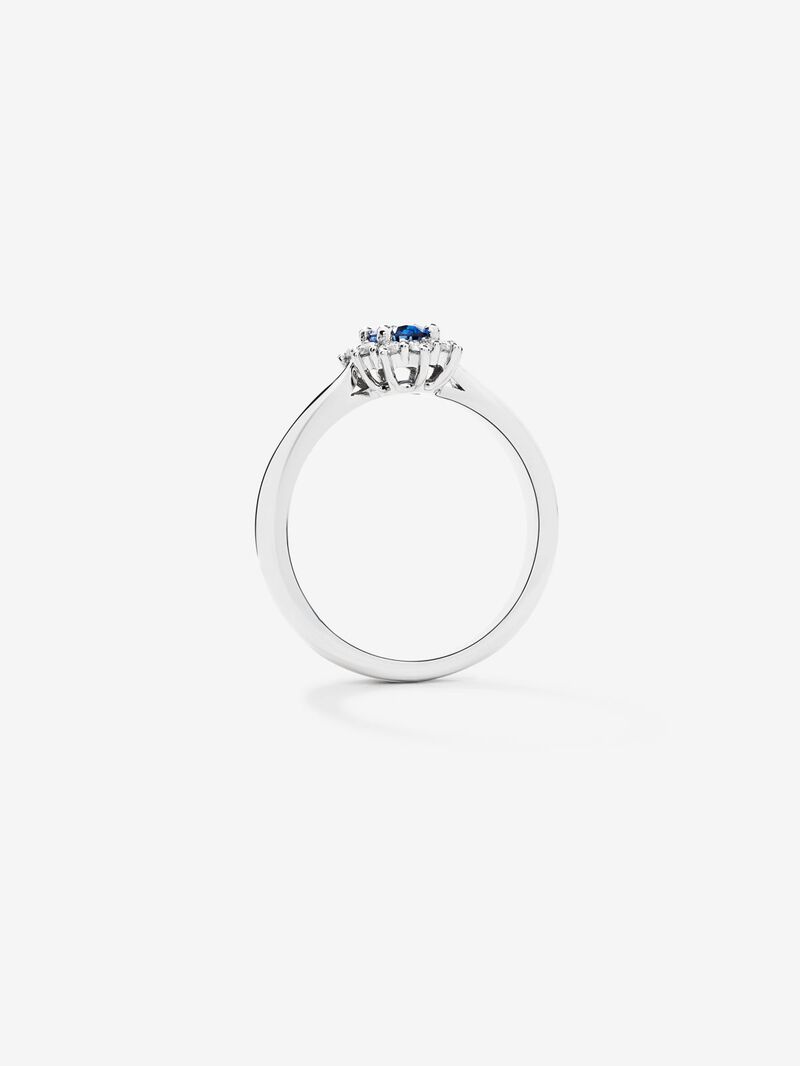 18K White Gold Ring with 0.44 cts and white diamonds in a brilliant 0.18 cts image number 2
