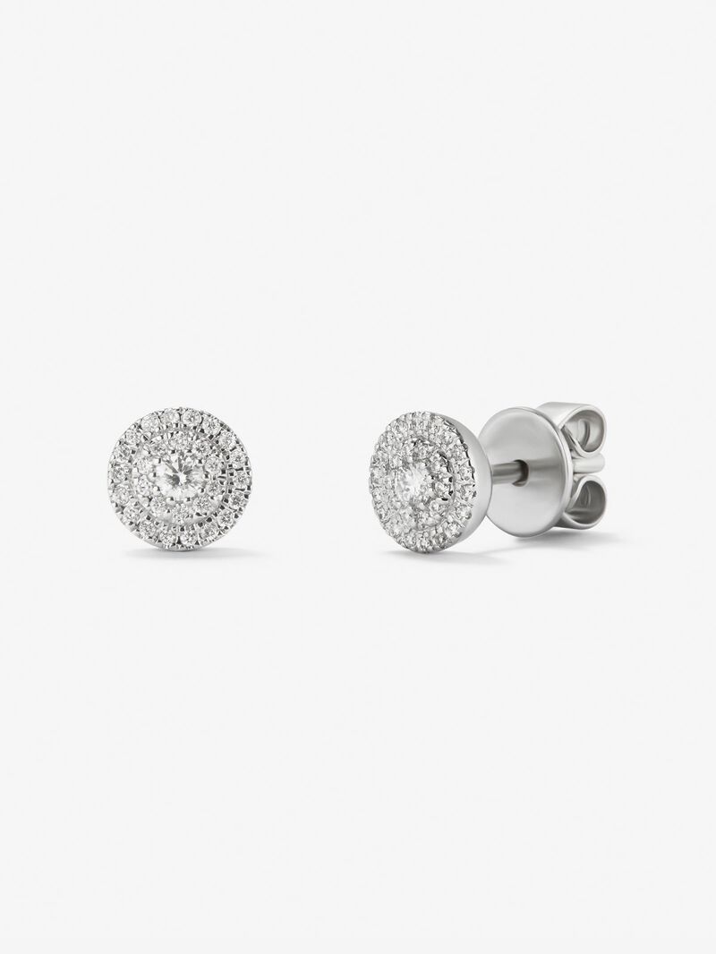 18kt white gold earrings with diamonds image number 0