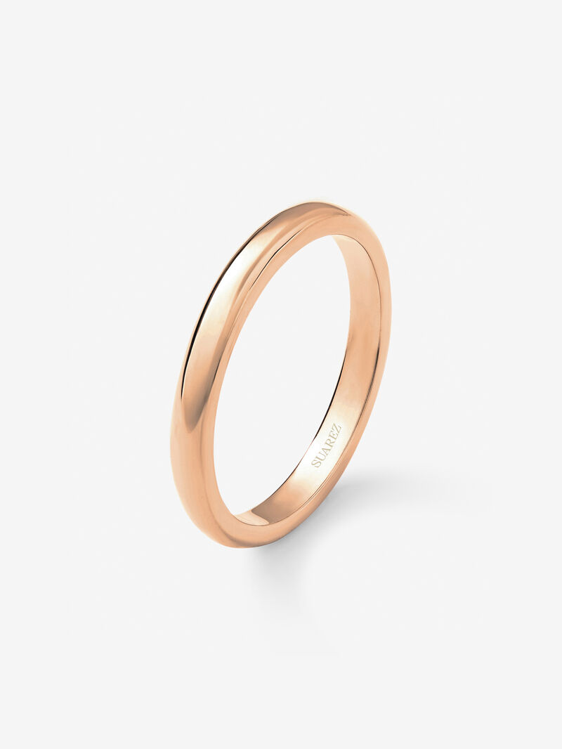 18K 1.55mm Rose Gold Flat Commitment Ring image number 0