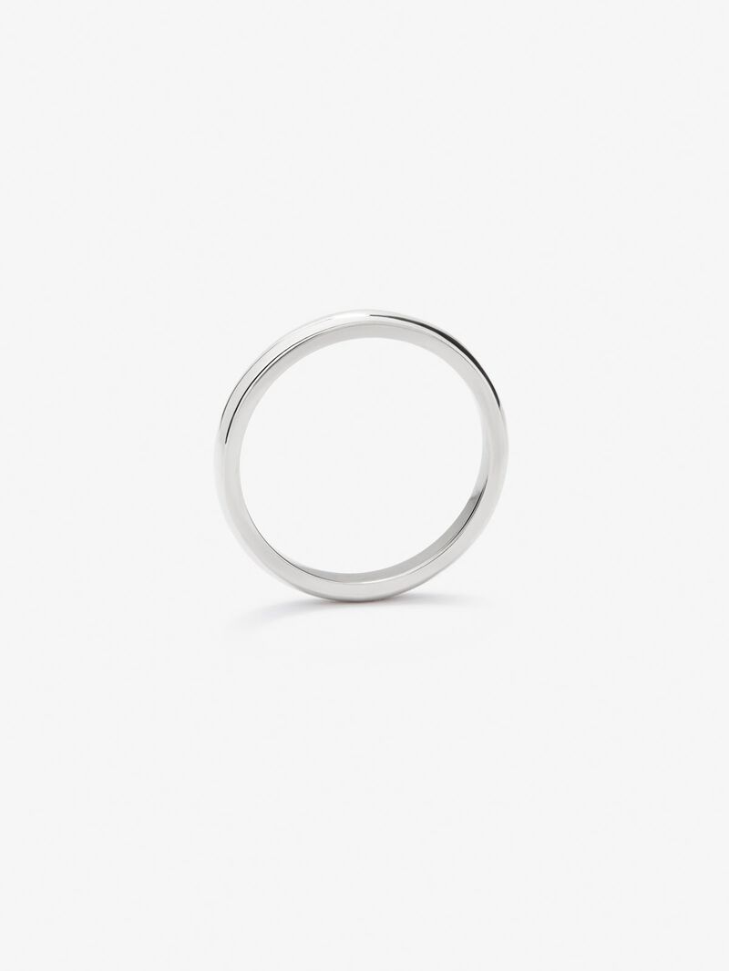 18K 1.55mm White Gold Flat Commitment Ring image number 4