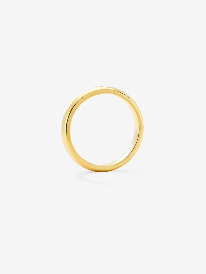 18K yellow gold ring with diamonds image number 6