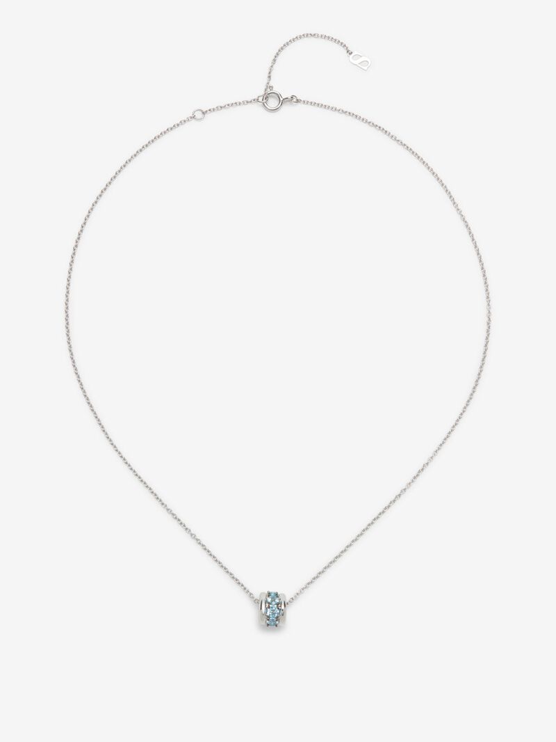 925 silver pendant with brilliant-cut Swiss blue topaz pave image number 0