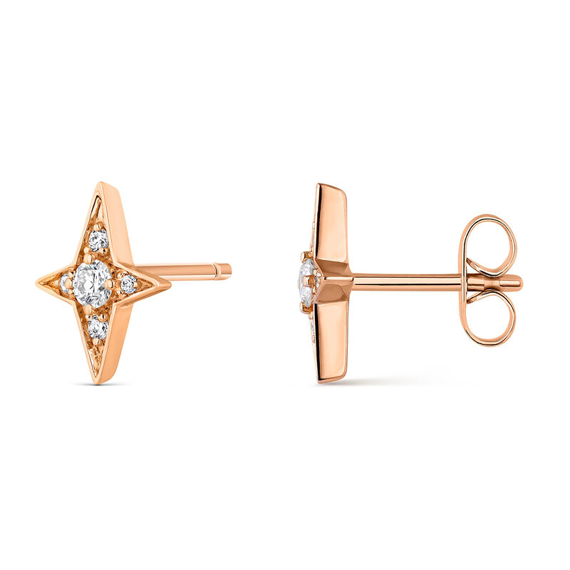18kt rose gold earring with diamonds, PE21043-ORD_V