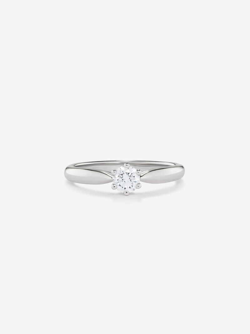 White gold engagement ring with diamond image number 2