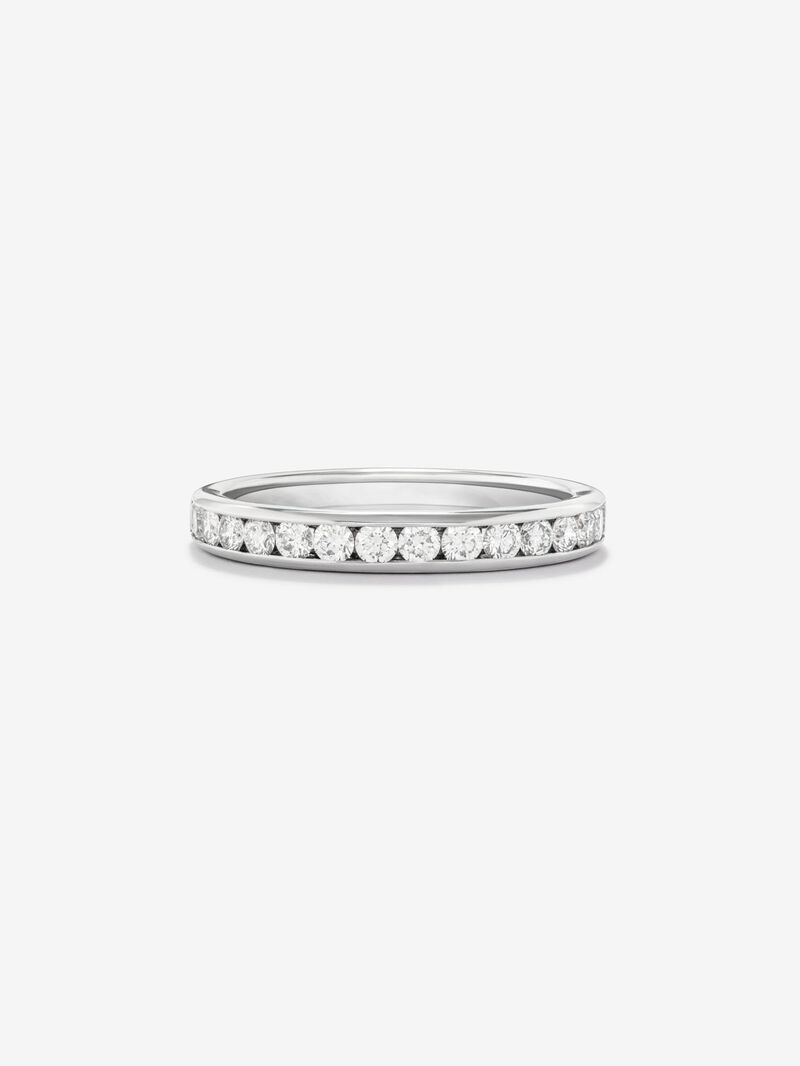 Half ring in 18K white gold with 13 brilliant-cut diamonds with a total of 0.67 cts image number 4
