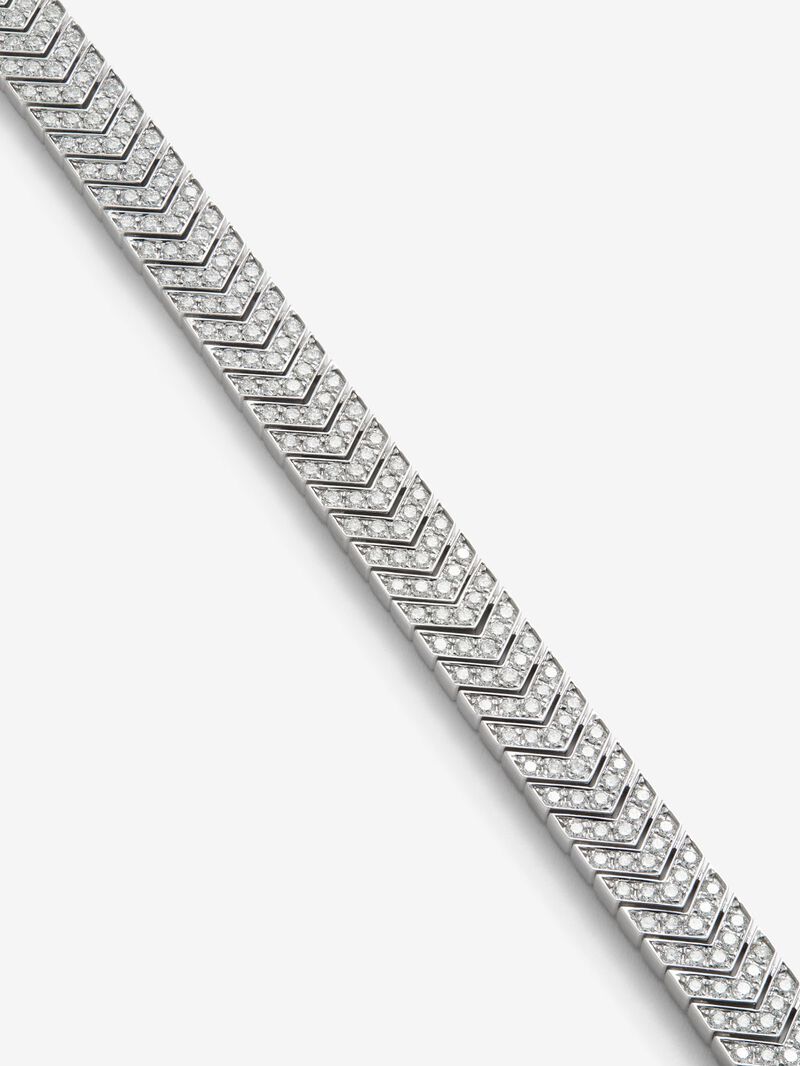 18K White Gold Bracelet with Diamond image number 2