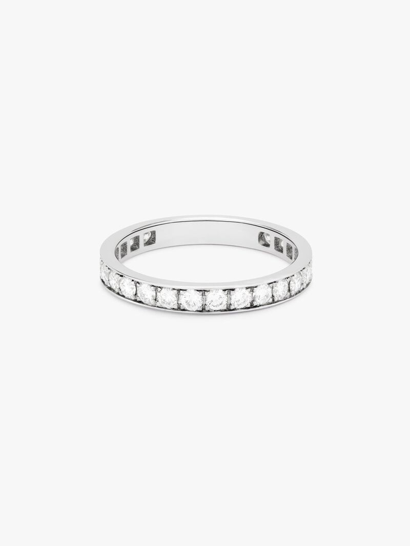 Entire 18K white gold ring with 35 brilliant-cut diamonds with a total of 0.49 cts image number 2