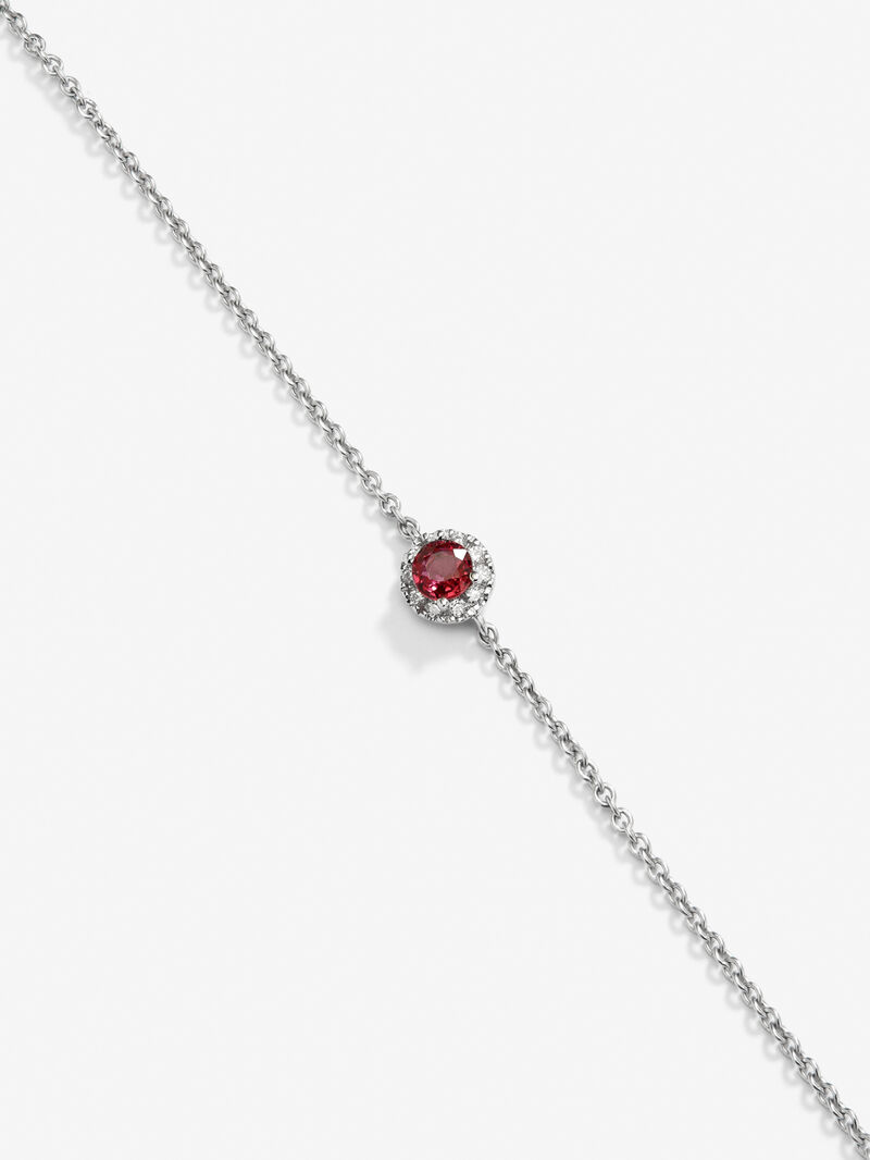 18K White Gold Orla Bracelet with Rubi and Diamond image number 2