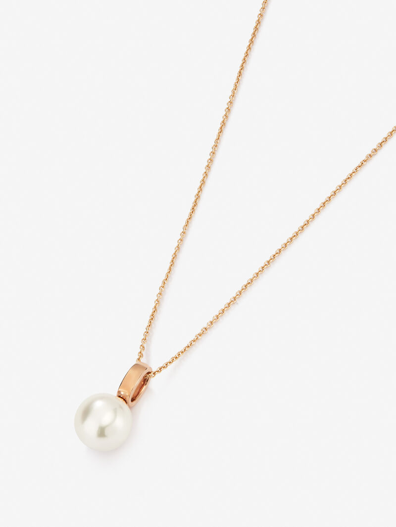 18k rose gold chain pendant with 8.5mm akoya pearl. image number 2