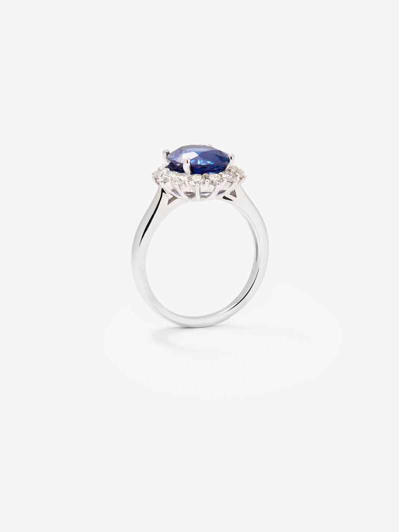 18K White Gold Ring with Azul Blue Sapping image number 4