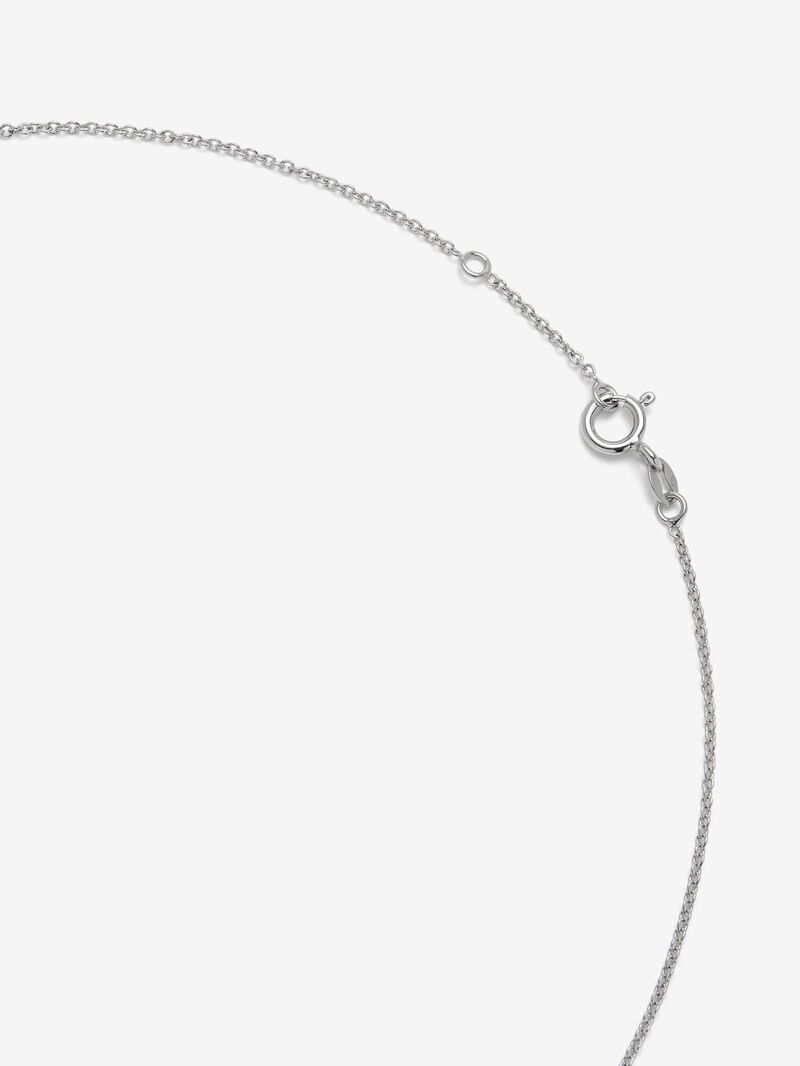 18K white gold pendant with pear-cut blue sapphire of 1.08 cts and brilliant-cut diamonds with a total of 0.1 cts image number 4