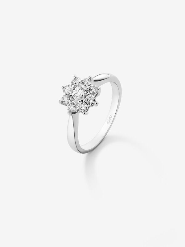 Anillo de Compromiso de Oro blanco con diamante, SL15001-IGD020/FVVS2_V