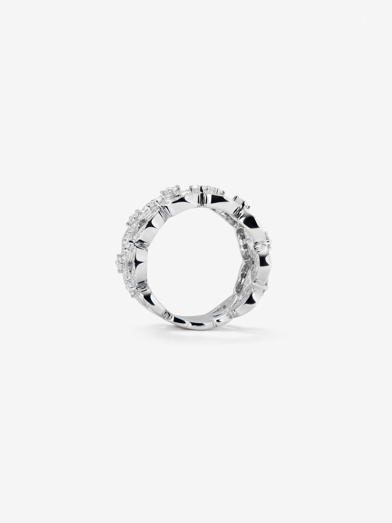 18K White Gold Ring with white diamonds in 1.14 cts image number 5
