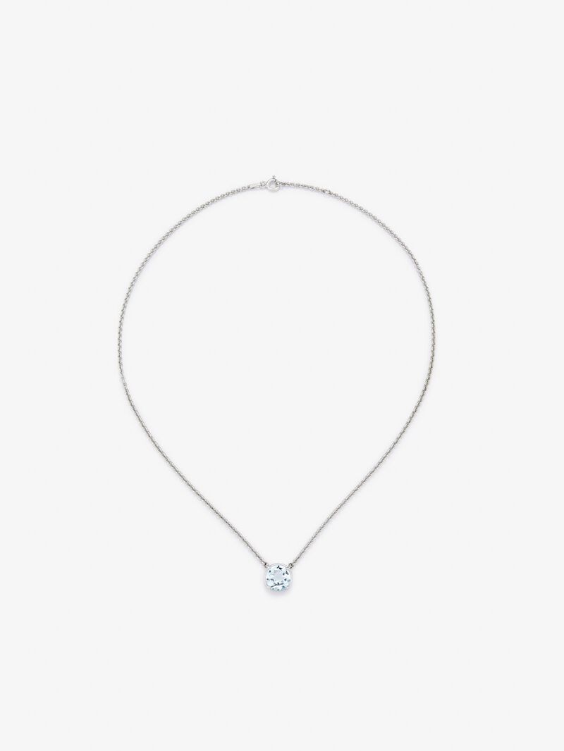 925 silver pendant with Sky blue topaz in 2.61 cts bright size image number 0