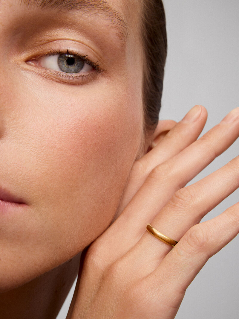 18K 3,15mm yellow medium yellow compromise ring image number 1
