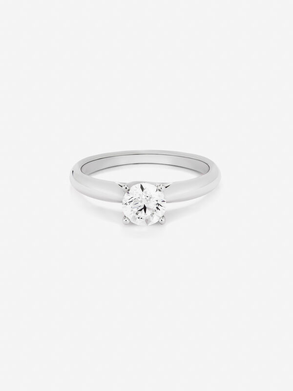 Anillo de Compromiso de Oro blanco con diamante, SL16007-00D050/FVVS1_V