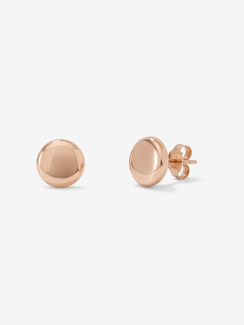18K rose gold earrings with circular shape image number 0