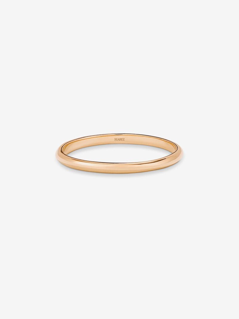 18K 1.05mm pink gold flat compromise ring image number 1