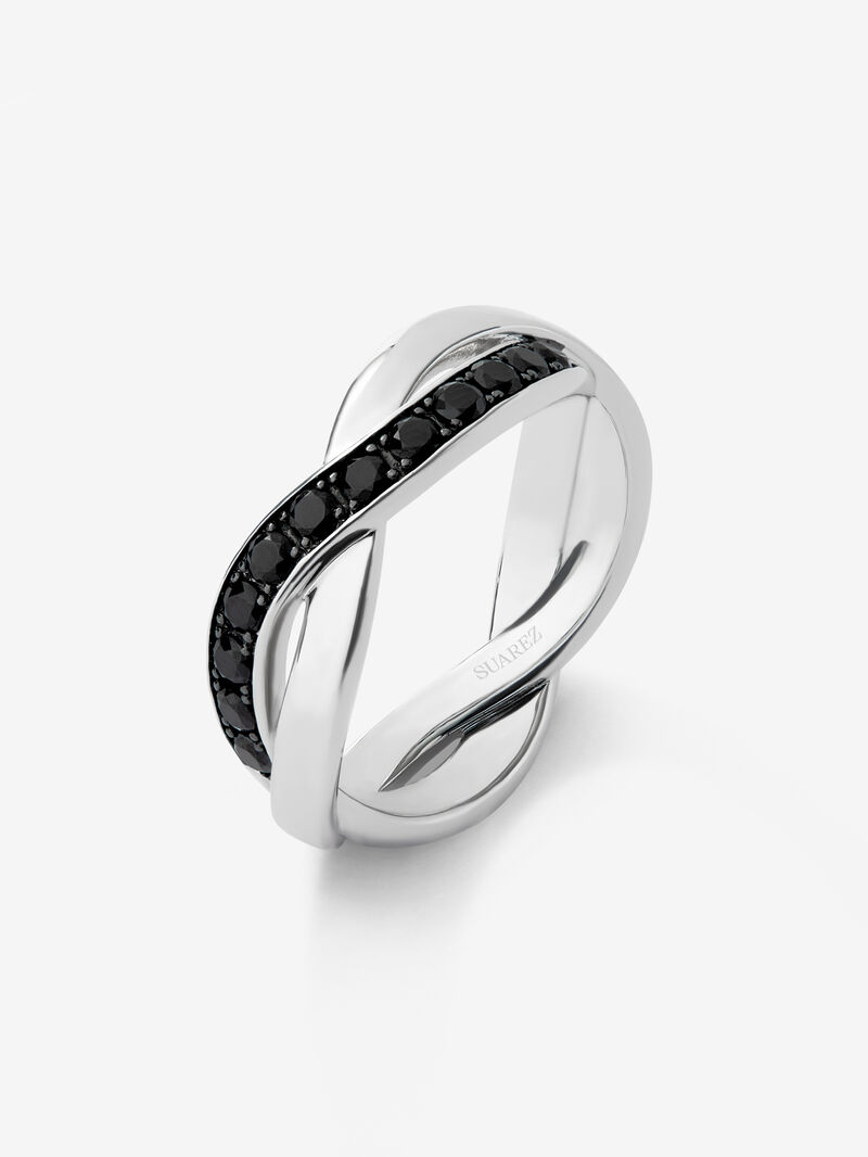 Silver argentum ring with spinel image number 0
