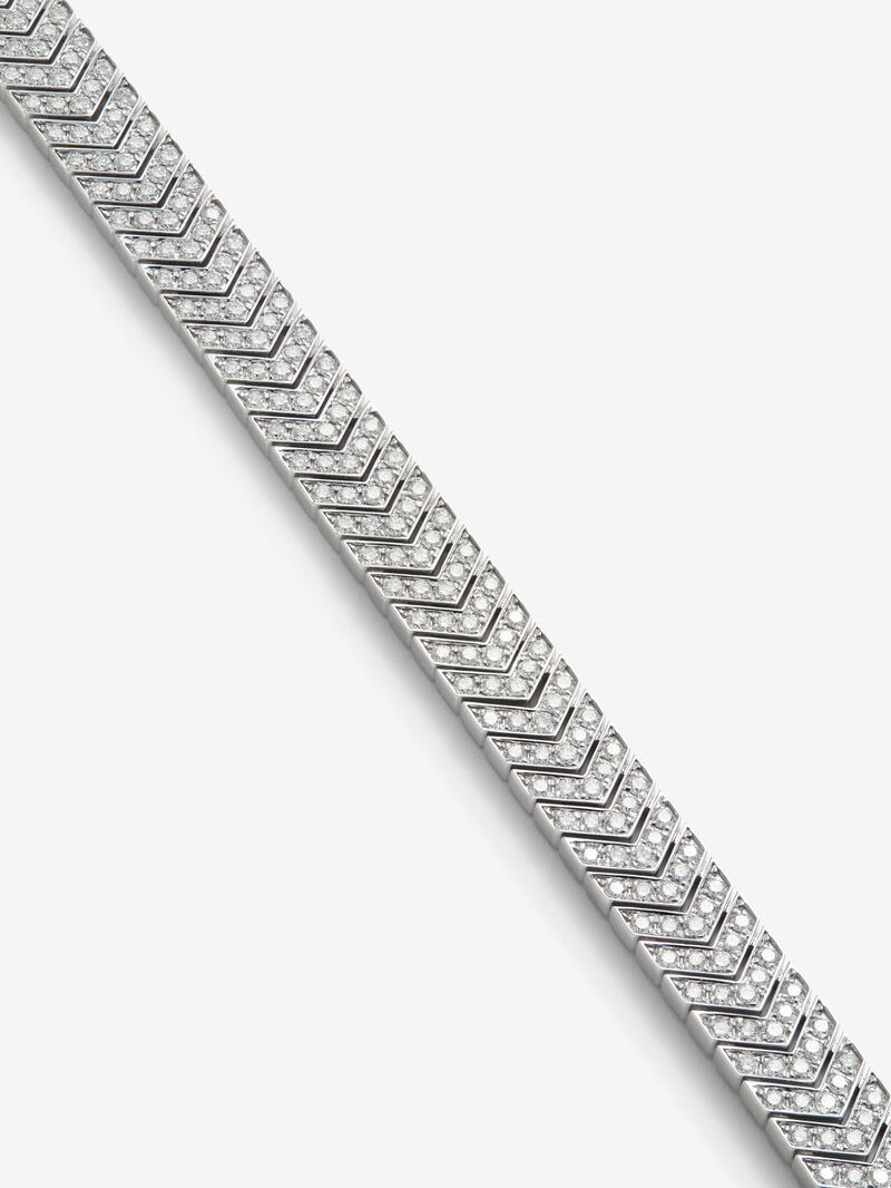 18K White Gold Bracelet with Diamond image number 2