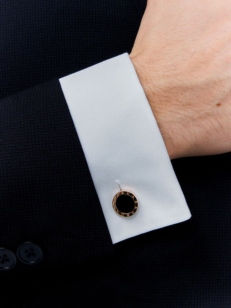 Rose Gold and Onyx Cufflinks image number 7