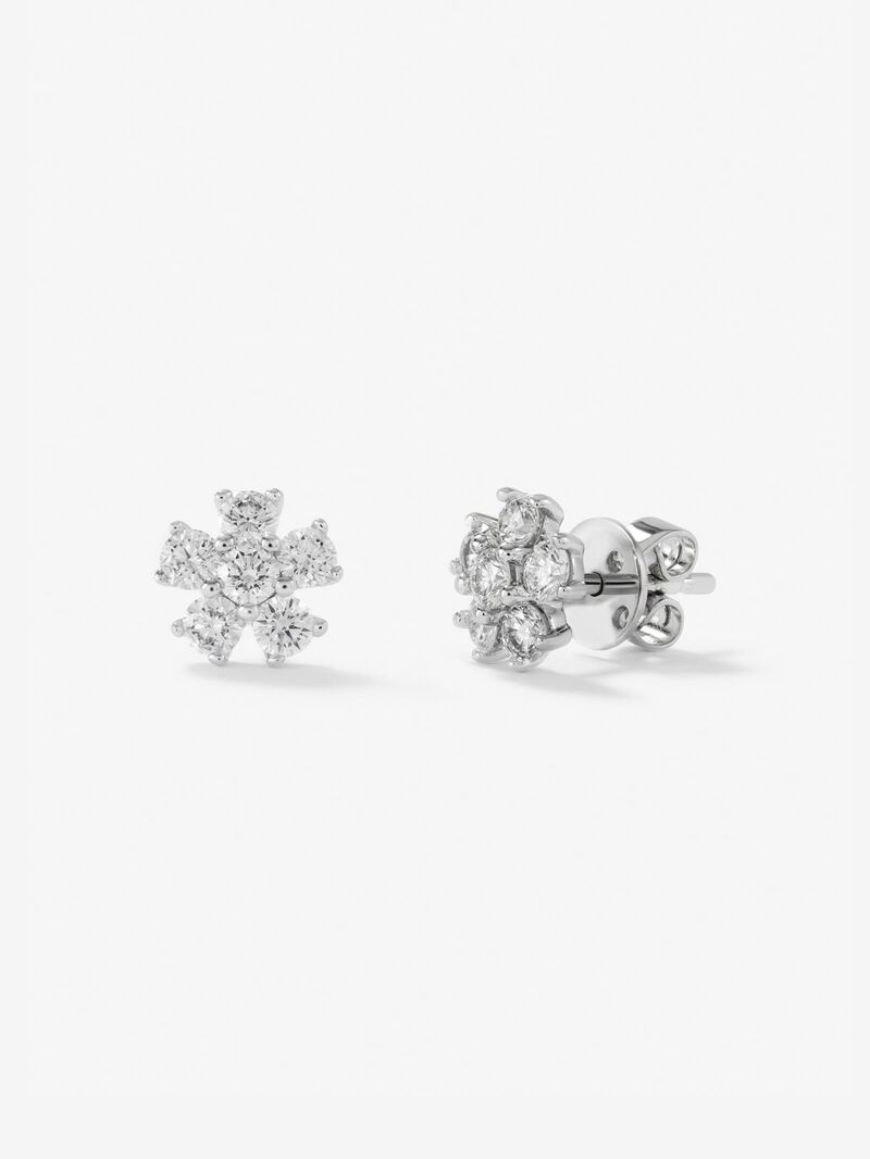 18kt white gold earrings with diamonds image number 0