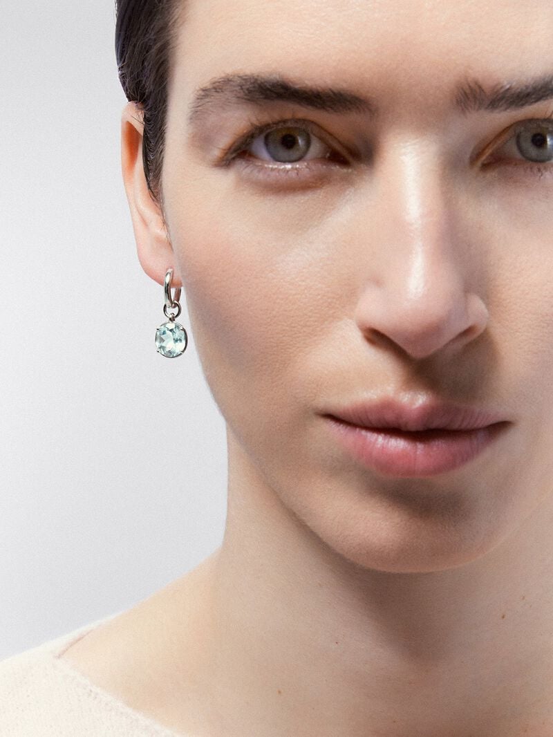 925 silver earrings with 2 oval-cut green amethysts of 5.9 cts image number 6