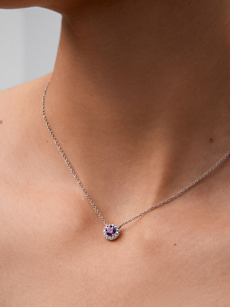 18K white gold pendant with 0.44 cts and 0.14 cts diamonds image number 3