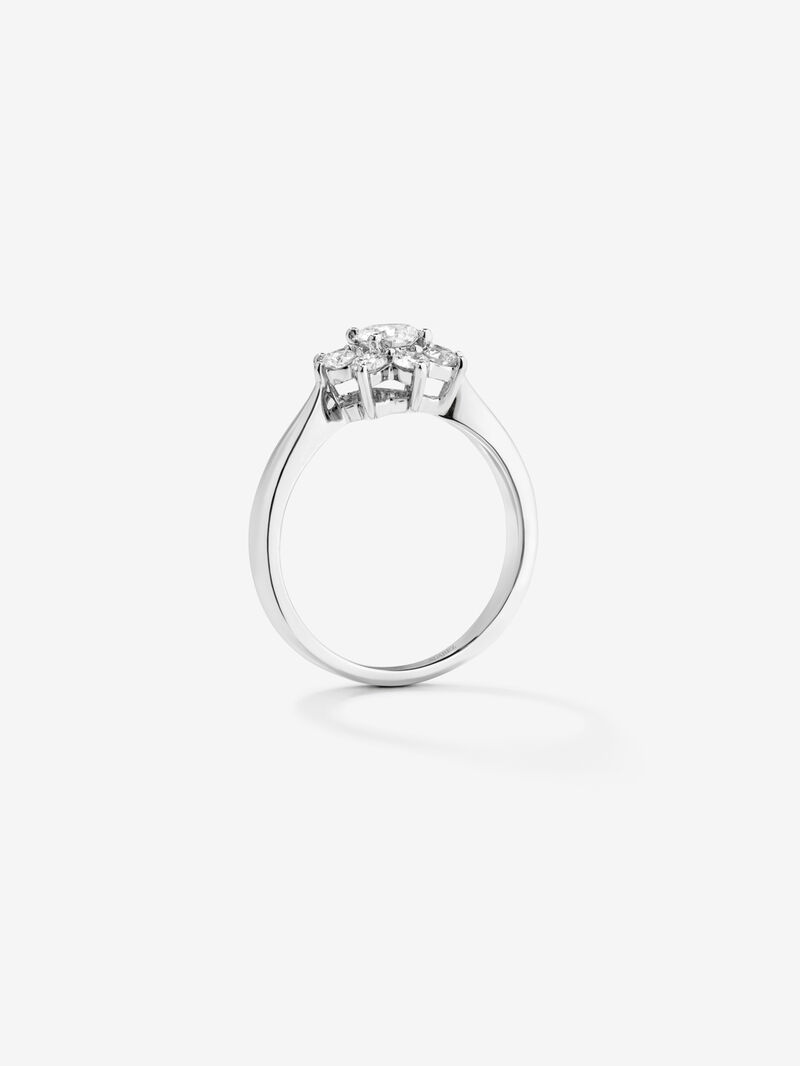 18K white gold solitaire engagement ring with diamond image number 4
