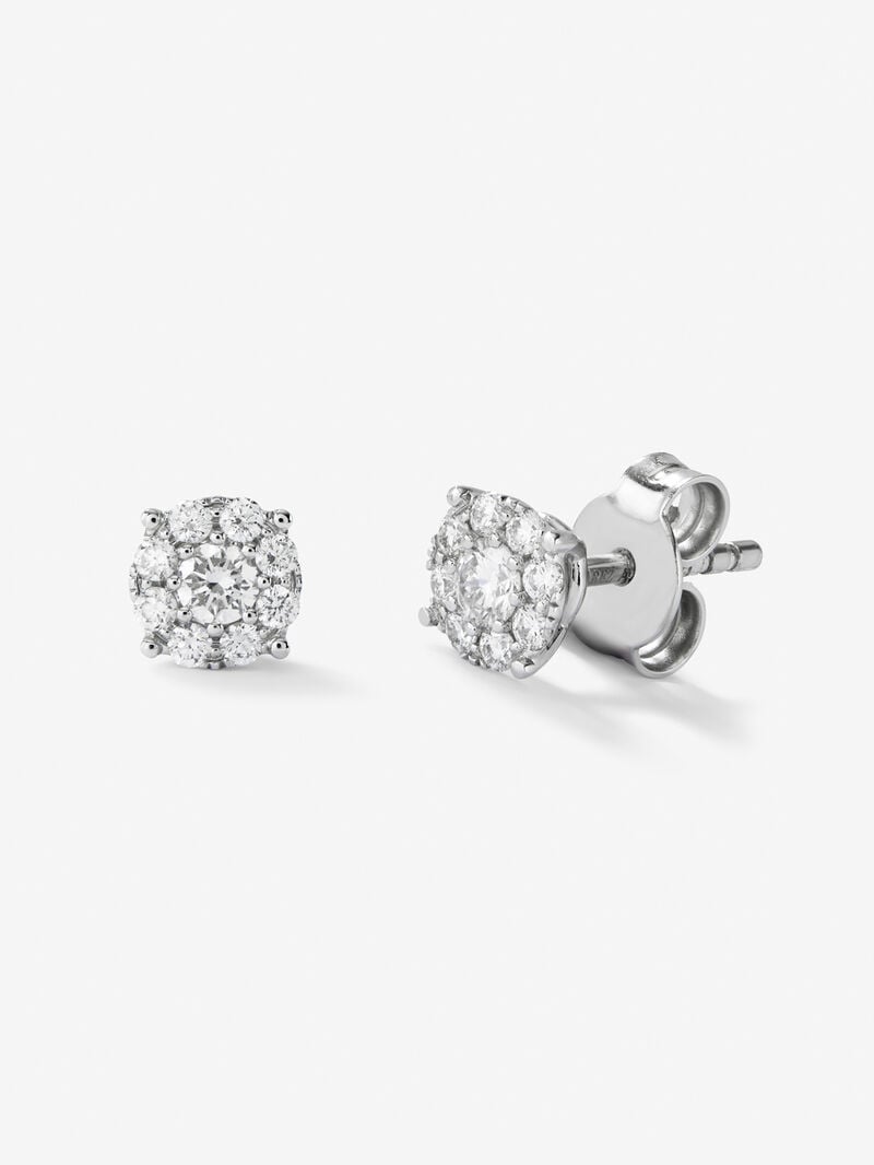 18kt white gold earrings with diamonds image number 0