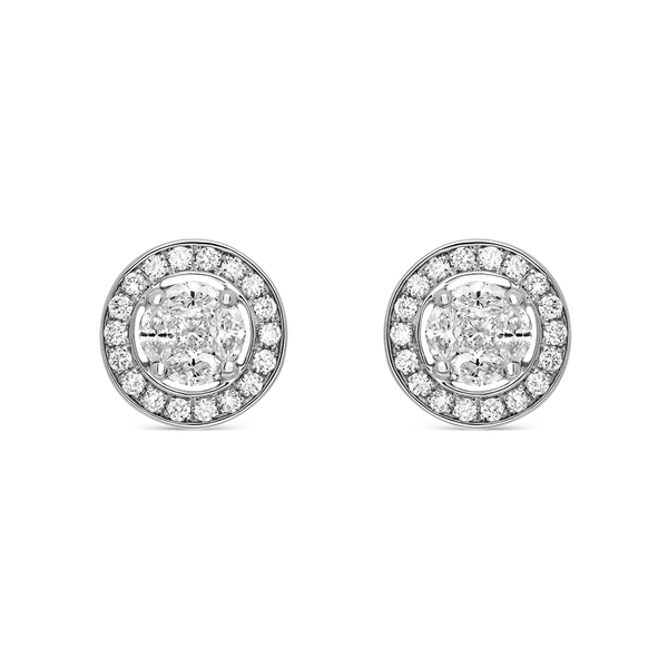 White gold earrings, PE13026-OBD50_V