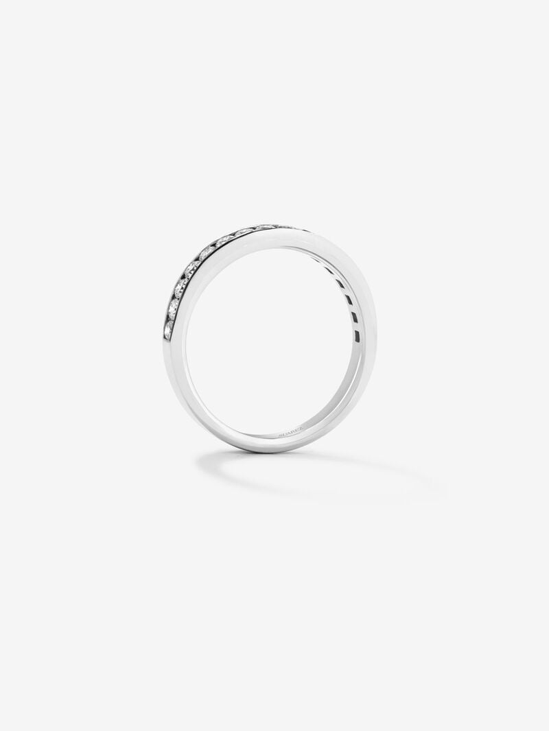 Half ring in 18K white gold with 13 brilliant-cut diamonds with a total of 0.67 cts image number 7
