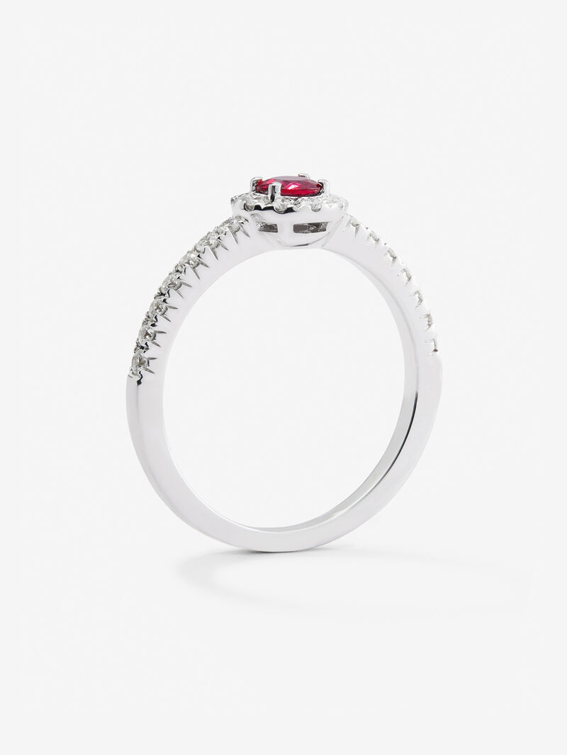 18K White Gold Orla Ring with Rubi and Diamond image number 4