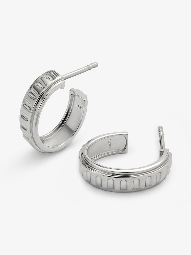 925 silver hoop earrings image number 2