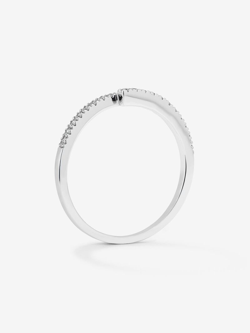 You and me ring in 18K white gold with 22 brilliant-cut diamonds with a total of 0.15 cts image number 2