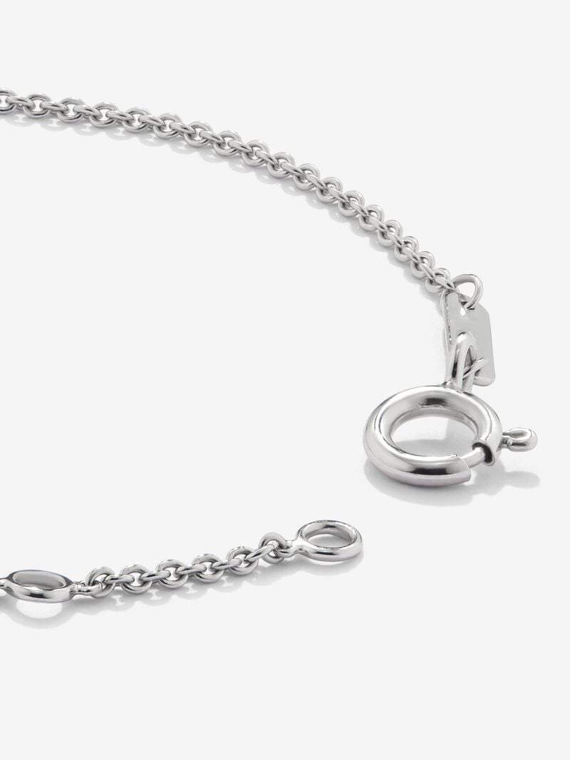 18K white gold bracelet with 9 brilliant-cut diamonds with a total of 0.29 cts image number 2