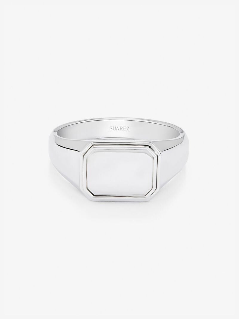 925 silver medium signet ring image number 2