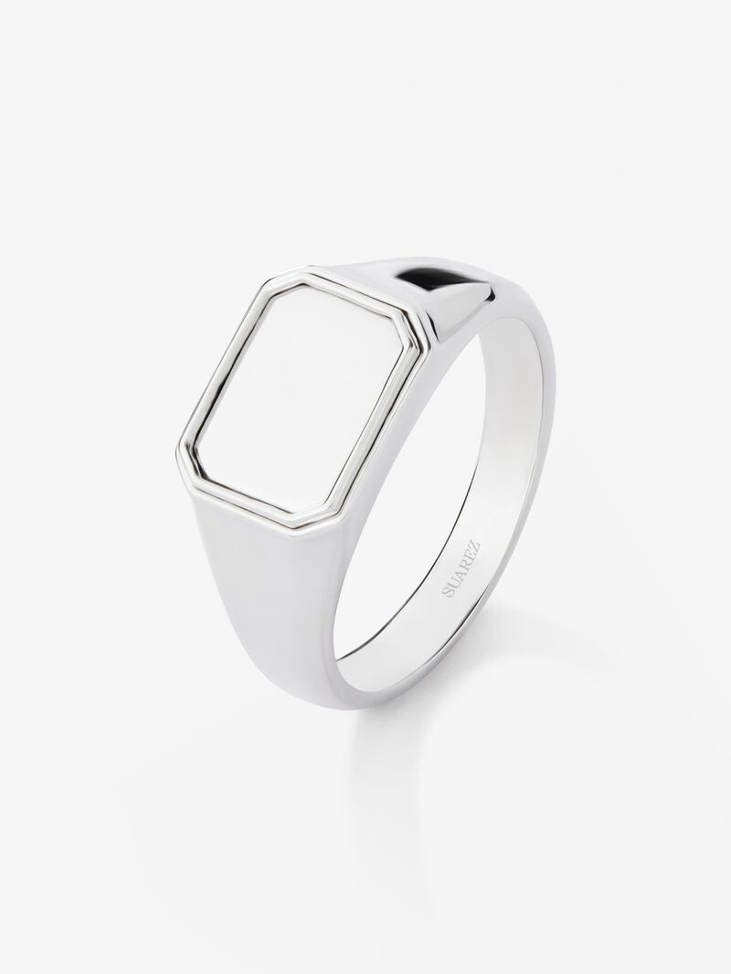 925 silver medium signet ring image number 0