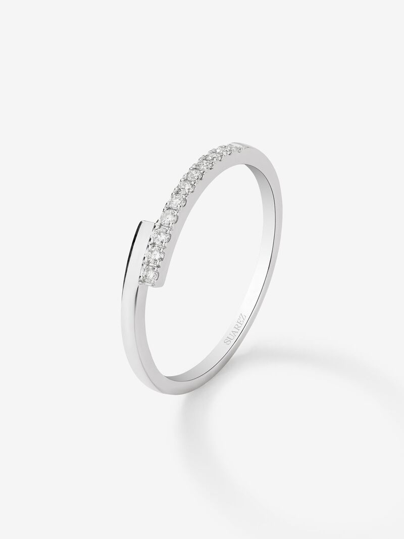 You and me ring in 18K white gold with 11 brilliant-cut diamonds with a total of 0.1 cts image number 0