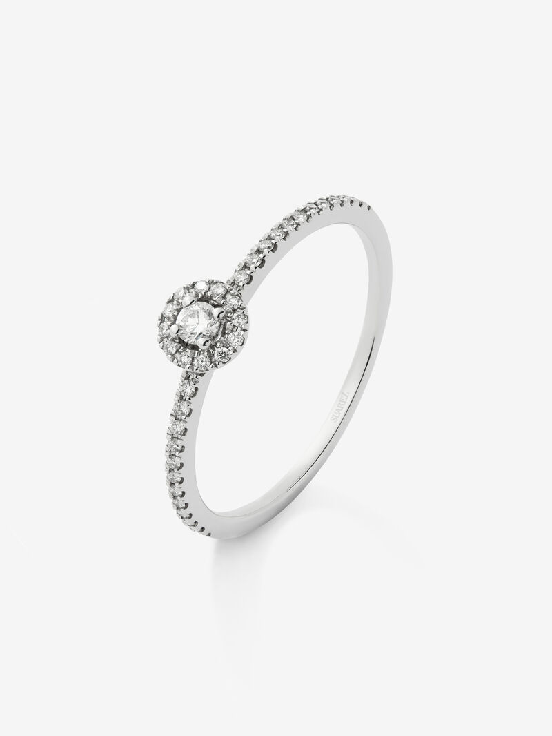 18K white gold ring with 39 brilliant-cut diamonds with a total of 0.16 cts image number 0
