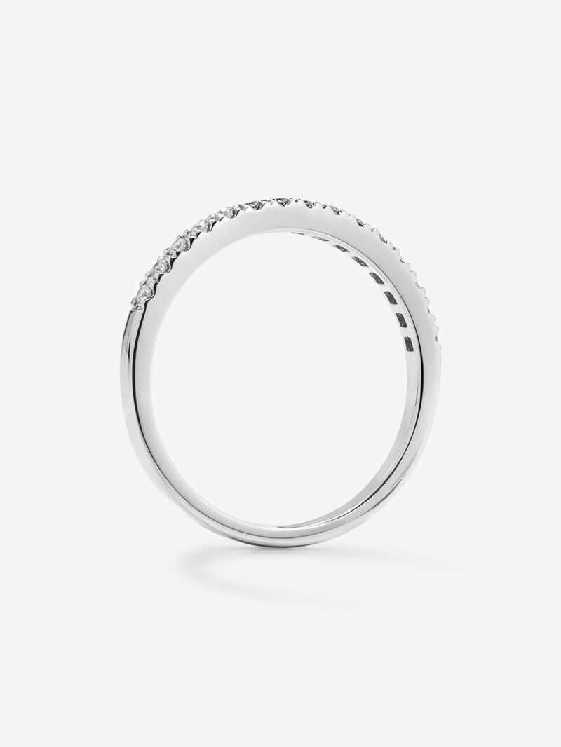 Half ring in 18K white gold with 15 brilliant-cut diamonds with a total of 0.15 cts image number 2
