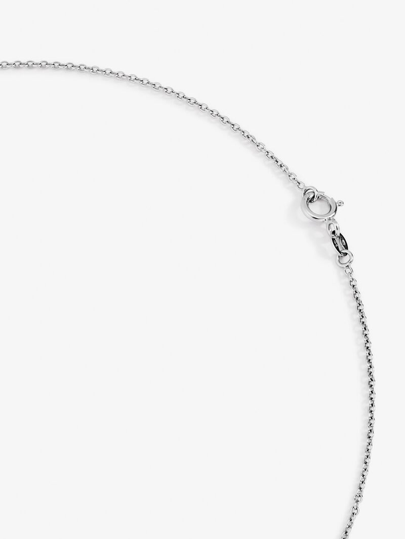 18K white gold pendant chain with topaz image number 4