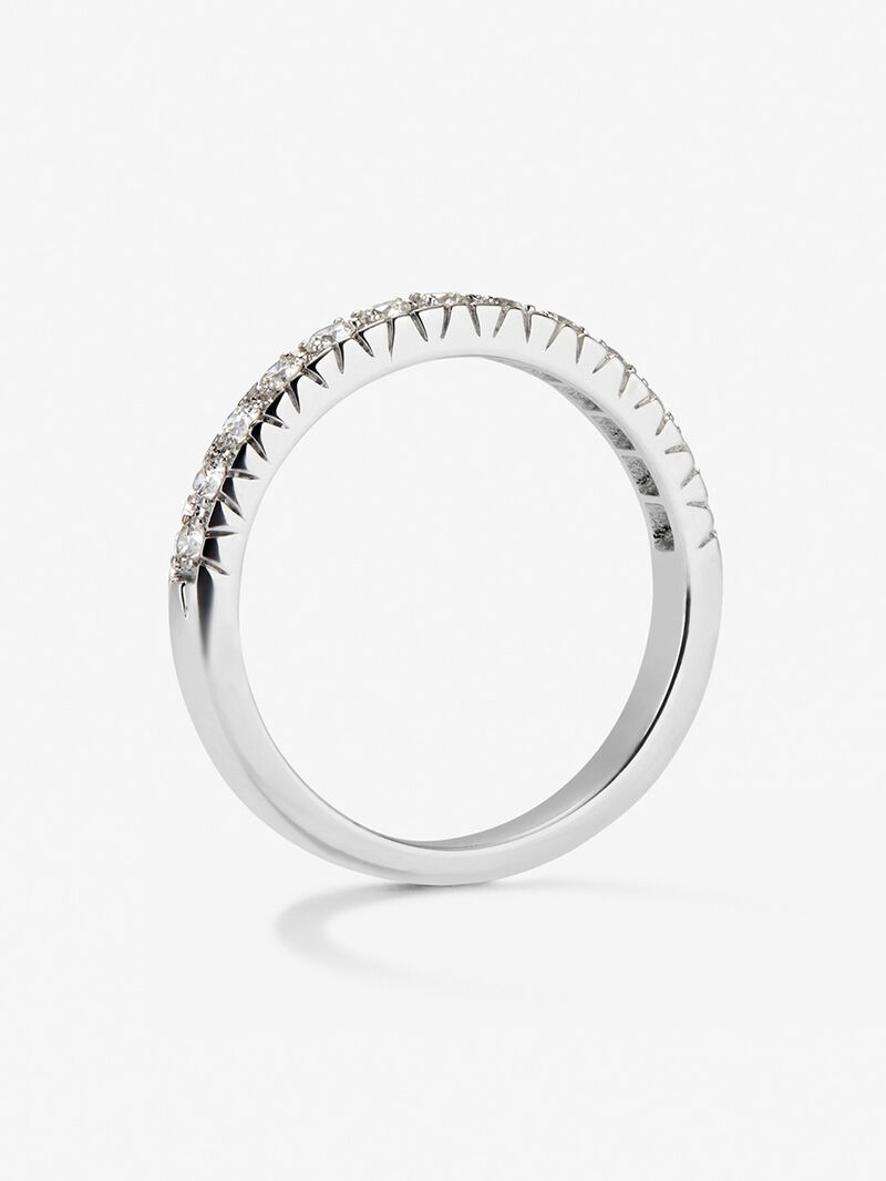 Half ring in 18K white gold with 13 brilliant-cut diamonds with a total of 0.27 cts image number 4