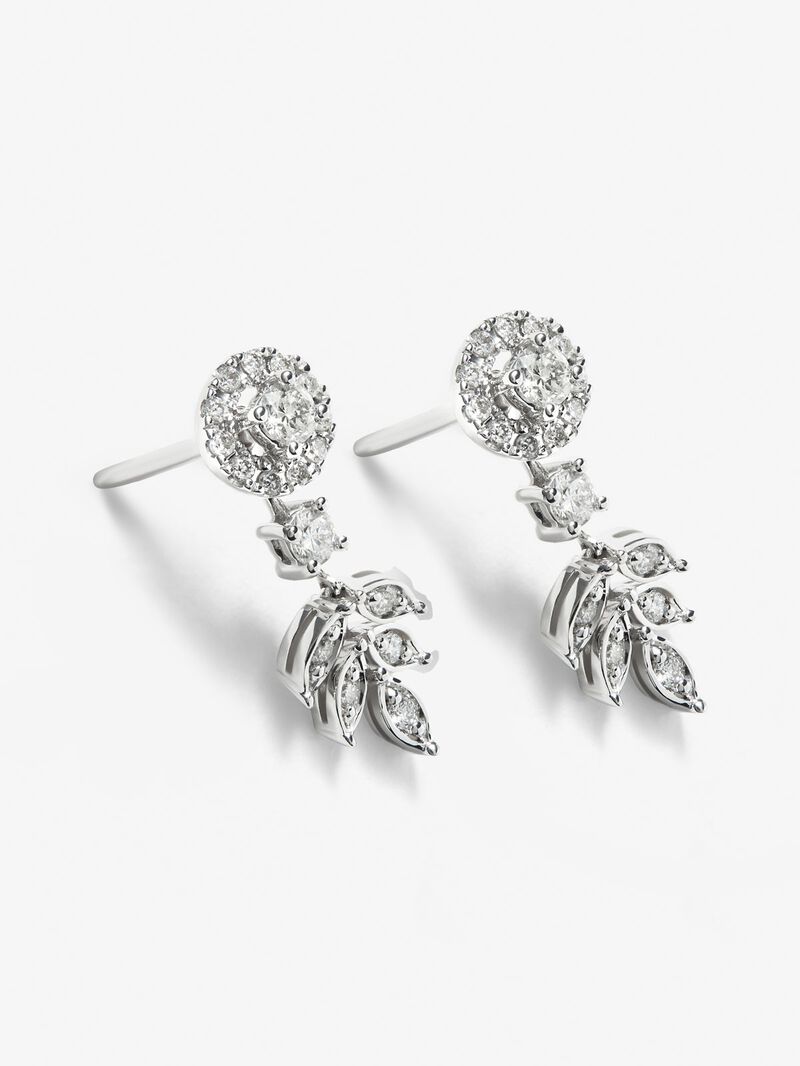 Detachable 18k white slopes with white diamonds in bright size and 1.31 cts bag image number 2