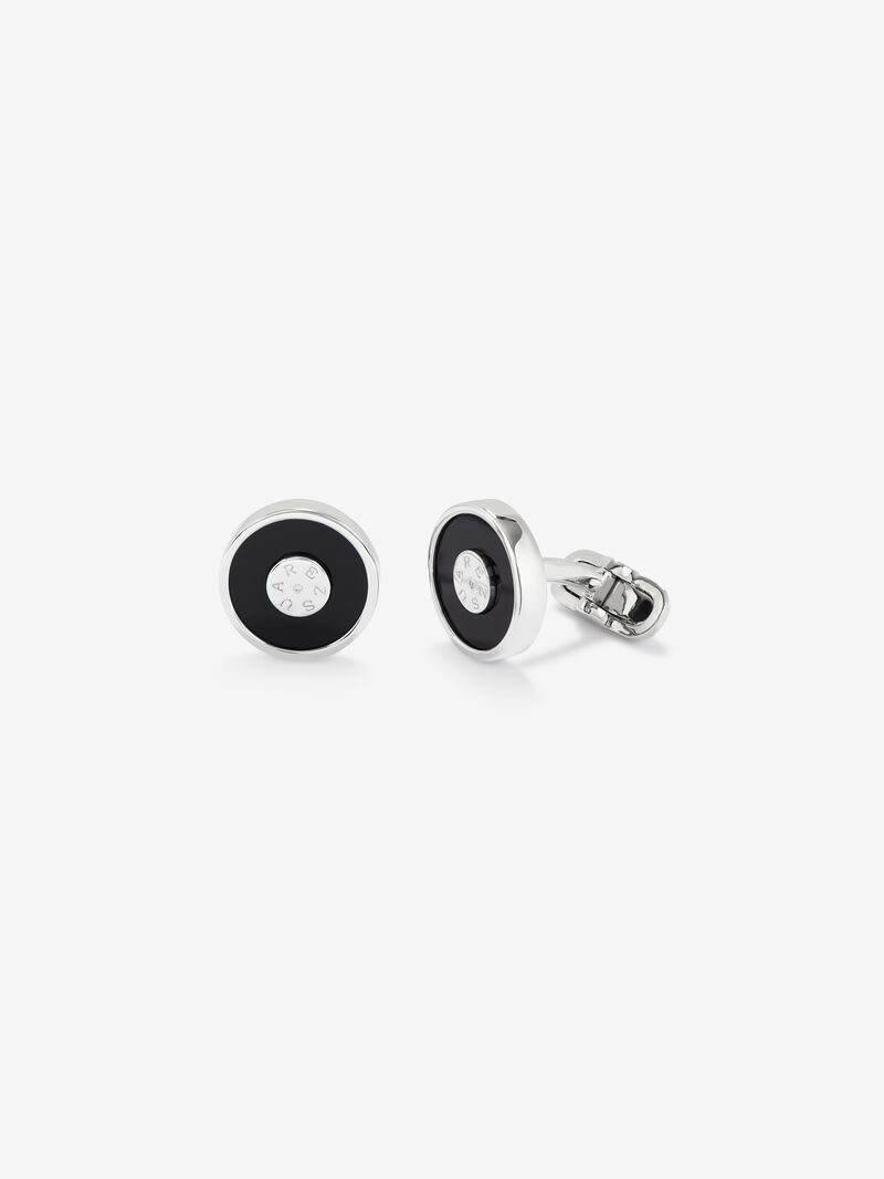 925 Silver and Onyx Cufflinks image number 0