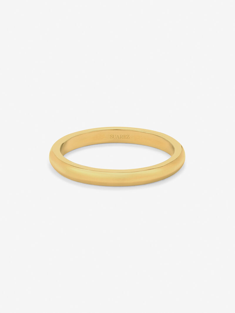 18K 1.55mm yellow flat compromise ring image number 2